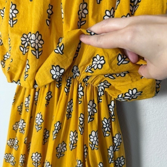 Rhode Frida Dress Womens XS Yellow Resortwear Cottagecore Summer Beach - Picture 4 of 10